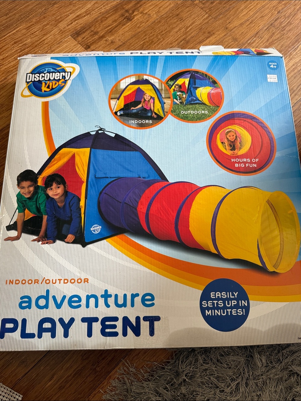 Discovery Kids Blue, Yellow & Red Adventure Play Tent with Tunnel